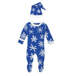 Organic Footie & Cap Set-Snow-Ho-Ho