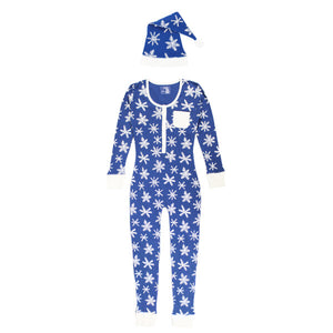 Organic Women's Onesie & Cap Set- Snow-Ho-Ho